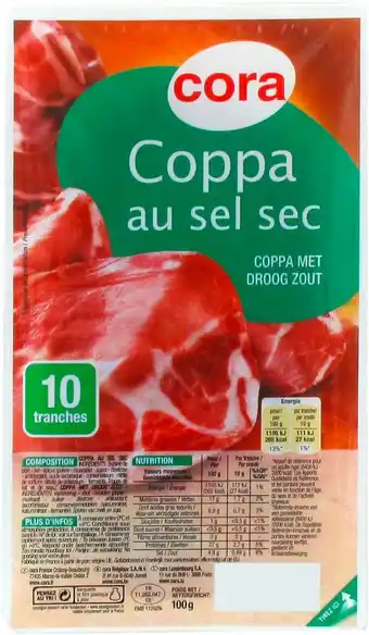 Cora charcuterie tranchée