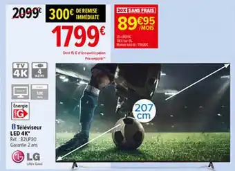 Carrefour Téléviseur Led 4k Lg offre