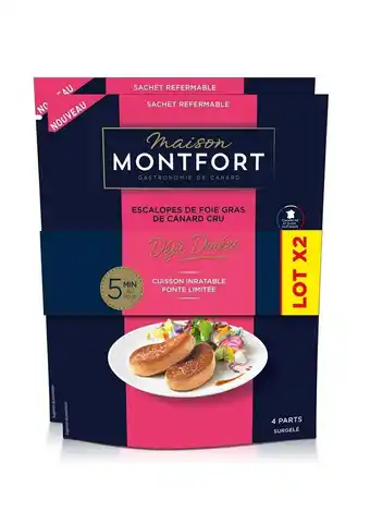 Match Montfort foie gras de canard cru en escalopes offre