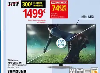 Carrefour Téléviseur Neo Qled 4k Samsung offre