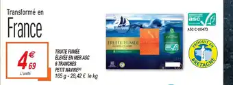 Netto Truite Fumèe èlevèe En Mer Asc 6 Tranches Petit Navire offre