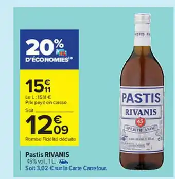 Carrefour Market Pastis Rivanis offre