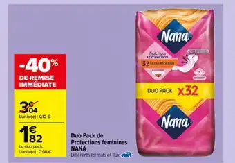 Duo Pack De Protections Féminines Nana