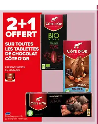 Carrefour Market Tablettes De Chocolat Côte D'or offre