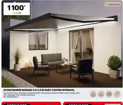 Brico Dépôt Store banne manuel 5 x 3,5 m avec coffre intégral offre