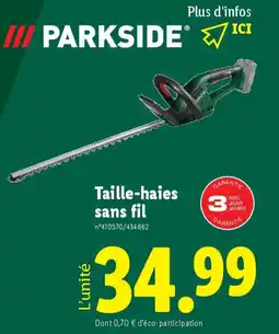 Lidl Taille-haies sans fil offre