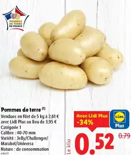 Lidl Pommes de terre offre