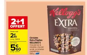 Carrefour Market Céréales Extra Pépites Kellogg's offre