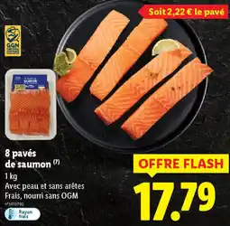 Lidl 8 pavés de saumon offre