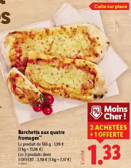 Lidl Barchetta aux quatre fromages offre