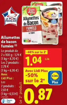 Lidl Allumettes de bacon fumées offre