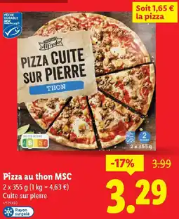 Lidl Pizza au thon MSC offre