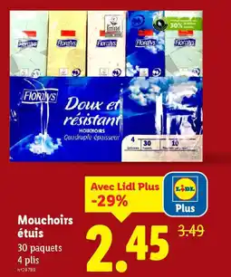 Lidl Mouchoirs étuis offre