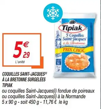 Netto Coquilles Saint-Jacques A La Bretonne Surgelès Tipiak offre