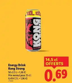 Lidl Energy Drink Kong Strong offre