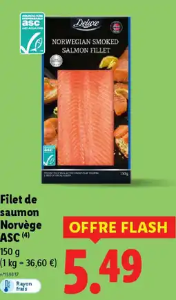 Lidl Filet de saumon Norvège ASC offre