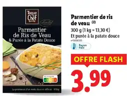 Lidl Parmentier de ris de veau offre