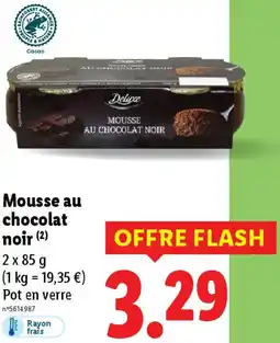 Lidl Mousse au chocolat noir offre