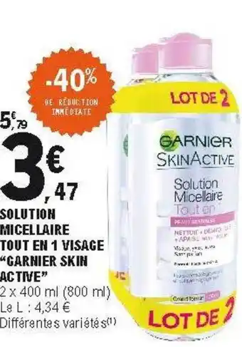 E.Leclerc Solution Micellaire Tout En 1 Visage offre