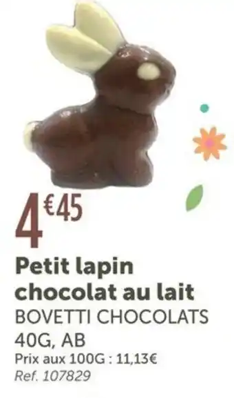 L'Eau Vive Petit lapin chocolat au lait offre