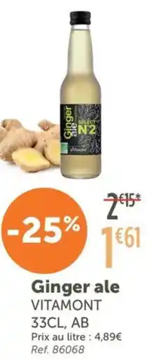 L'Eau Vive VITAMONT Ginger ale offre