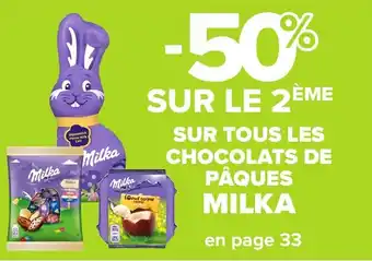 Carrefour MILKA Sur tous les chocolats de pâques offre