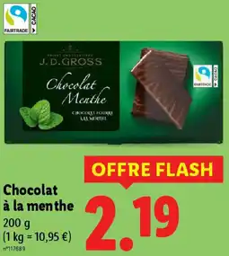 Lidl Chocolat à la menthe offre