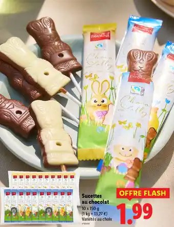 Lidl Sucettes au chocolat offre