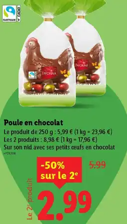 Lidl Poule en chocolat offre