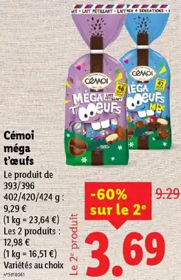 Lidl Cémoi méga t'œufs offre