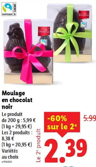 Lidl Moulage en chocolat noir offre