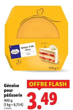 Lidl Génoise pour pâtisserie offre