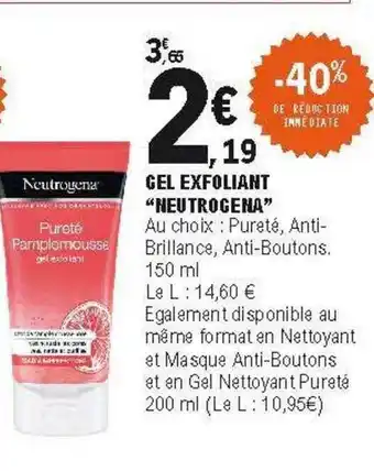 E.Leclerc Gel Exfoliant offre