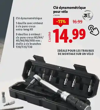 Lidl Clé dynamométrique pour vélo offre