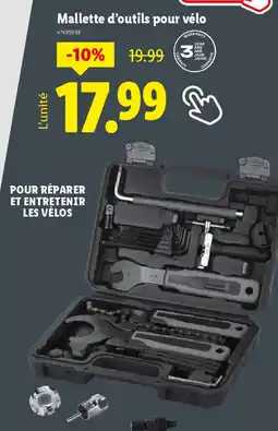 Lidl Mallette d'outils pour vélo offre