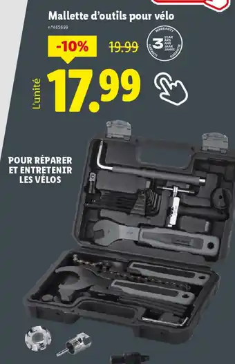 Lidl Mallette d'outils pour vélo offre