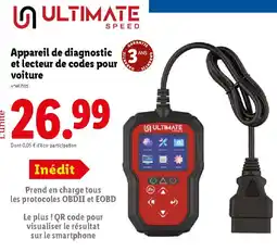 Lidl ULTIMATE Appareil de diagnostic et lecteur de codes pour voiture offre
