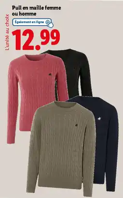 Lidl Pull en maille femme ou homme offre