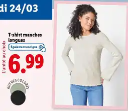 Lidl T-shirt manches longues offre