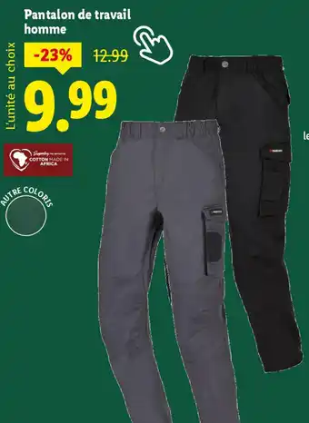 Lidl Pantalon de travail homme offre