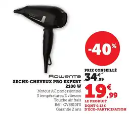 Bi1 Rowenta seche-cheveux pro expert 2100W offre