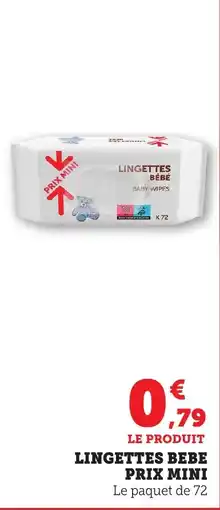 Bi1 Lingettes bebe prix mini offre