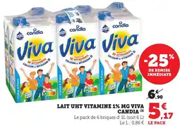 Bi1 Lait uht vitamine 1% mg viva candia offre