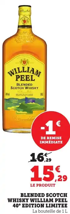 Bi1 Blended scotch whisky william peel 40° edition limitee offre