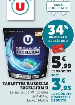 Bi1 Tablettes vaisselle excellium u offre