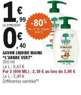 E.Leclerc Savon Liquide Mains offre