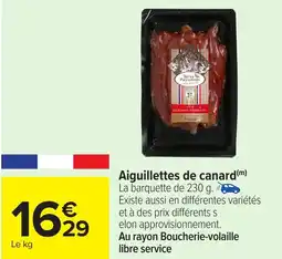 Carrefour Aiguillettes de canard offre