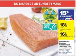 Carrefour Filet de saumon atlantique filiere qualite carrefour asc offre