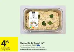 Carrefour Blanquette de thon et riz offre