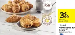 Carrefour 15 mini viennoiseries pur beurre offre